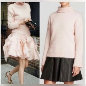 NWT Kate Spade Shimmer Sweater, light pink iridescent turtleneck, size S